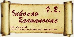 Vukosav Radmanovac vizit kartica